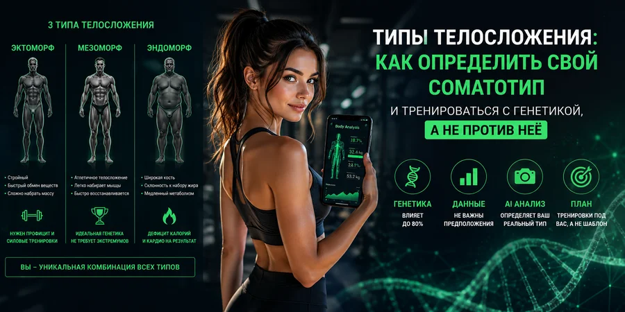 Типы телосложения: как определить свой соматотип и тренироваться с генетикой, а не против неё