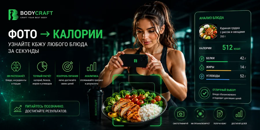 Как считать калории и БЖУ по фото тарелки: точность ИИ против кухонных весов и глаза